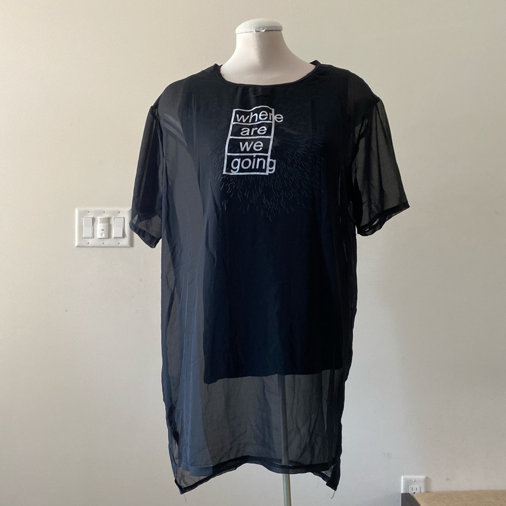 Black sheer tunic
